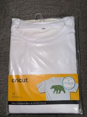 Cricut White Men's Short Sleeve Tee - Plain Crew